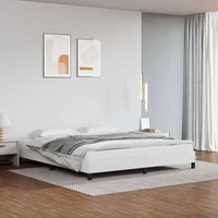 Bettgestell, Doppelbett, Schlafzimmerbett Weiß 180x200 cm Kunstleder LLLA163480 Maisonchic von MAISONCHIC
