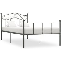 Maisonchic - Bettgestell Einzelbett Bett für Schlafzimmer Grau Metall 100 × 200 cm DE29517 - Grau von MAISONCHIC