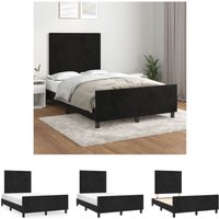 Bettgestell für Erwachsenenbett,Bettrahmen Metallbett mit Kopfteil,Schlafzimmerbett Schwarz 120x200 cm Samt -Maison 70033 - Schwarz von MAISONCHIC