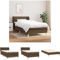 Boxspringbett mit Matratze,Betten für Erwachsene,Bettgestell und Polsterbett,Schlafzimmerbett Dunkelbraun 100x200 cm Stoff -Maison 54005 - Braun von MAISONCHIC