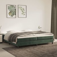Boxspringbett mit Matratze Doppelbett Bett für Schlafzimmer Dunkelgrün 200x200 cm Samt DE27520 von MAISONCHIC