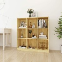 Bücherregal/Raumteiler，Aufbewahrungsregal für Wohnzimmer & Arbeitszimme，Bücherschrank 104x33,5x110 cm Massivholz Kiefer GEWBV9675164 MaisonChic von MAISONCHIC