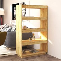 Bücherregal Küchenregal Regal für Wohnzimmer Büro und Flur 80x35x135 cm Massivholz Kiefer DE95100 von MAISONCHIC