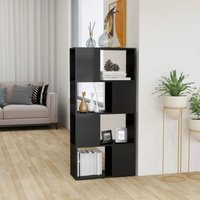 Bücherregal Standregal - Raumteiler Hochglanz-Grau 60x24x124,5 cm BV647695 Bonnevie von BONNEVIE