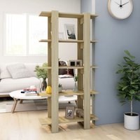 Bücherregal Küchenregal Regal für Wohnzimmer Büro und Flur Sonoma-Eiche 80x30x160 cm Holzwerkstoff DE55035 von MAISONCHIC