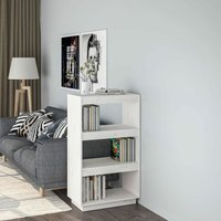 Bücherregal Küchenregal Regal für Wohnzimmer Büro und Flur Weiß 60x35x103 cm Massivholz Kiefer DE15233 von MAISONCHIC
