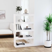 Maisonchic - Bücherregal Küchenregal Regal für Wohnzimmer Büro und Flur Weiß 80x30x135,5 cm Massivholz Kiefer DE19494 von MAISONCHIC