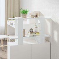 Bücherregal Küchenregal Regal für Wohnzimmer Büro und Flur Weiß 80x30x51 cm DE88445 von MAISONCHIC