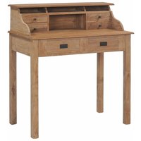 Maisonchic - Computertisch,Schreibtisch,Bürotisch 90×50×100 cm Massivholz Teak VMEC950808 von MAISONCHIC