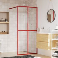 Duschwand für Begehbare Dusche,Duschtrennwand,Duschabtrennung mit esg Klarglas Rot 100x195 cm CIW23068 Maisonchic von MAISONCHIC