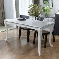Esstisch Tisch für Wohnzimmer, Küche, Esszimmer 116 x 66 x 76 cm Hochglanz Weiß DE16919 von MAISONCHIC