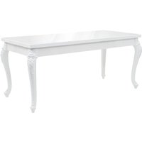Esstisch Tisch für Wohnzimmer, Küche, Esszimmer 179 x 89 x 81 cm Hochglanz Weiß DE61638 von MAISONCHIC