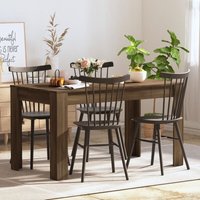 Esstisch Tisch für Wohnzimmer, Küche, Esszimmer Braun Eichen-Optik 140x74,5x76 cm Holzwerkstoff DE58717 von MAISONCHIC