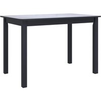 Esstisch Tisch für Wohnzimmer, Küche, Esszimmer Schwarz 114x71x75 cm Gummiholz Massiv DE97512 von MAISONCHIC