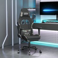 Maisonchic - Gaming-Stuhl mit Fußstütze Schreibtischstuhl Chefsessel Schwarz und Tarnfarben Stoff DE18290 von MAISONCHIC