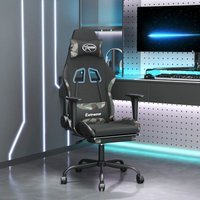 Maisonchic - Gaming-Stuhl mit Massage & Fußstütze Schreibtischstuhl Chefsessel Schwarz Camouflage Stoff DE22257 von MAISONCHIC