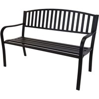 Maisonchic - Gartenbank Ruhebank Gartenstuhl Metall 127x50x85 cm Schwarz XZZZ790297 von MAISONCHIC