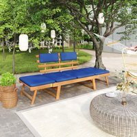 Maisonchic - Gartenbank mit Auflage Ruhebank Gartenstuhln 2-in-1 190 cm Massivholz Akazie XZZZ895770 von MAISONCHIC