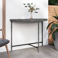 Gartentisch，Terrassentisch，Gartenmöbel，Balkontisch Grau 100x50x75 cm Poly Rattan VMEC141110 BonneVie von MAISON CHIC