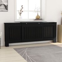 Heizkörperverkleidung，Heizungsverkleidung，Heizkörperabdeckung Schwarz 205 cm CCA177488 BonneVie von MAISON CHIC