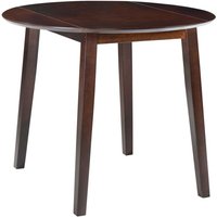 Klappbarer Esstisch Tisch für Wohnzimmer, Küche, Esszimmer Rund mdf Braun DE72473 von MAISONCHIC