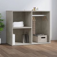 Maisonchic - Kleiderschrank,Aufbewahrungsschrank,Garderobe Betongrau 80x40x65 cm Holzwerkstoff NCEBE855229 von MAISONCHIC