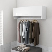 Maisonchic - Kleiderschrank,Aufbewahrungsschrank,Garderobe Hochglanz-Weiß 100x32,5x35 cm Holzwerkstoff NCEBE263216 von MAISONCHIC