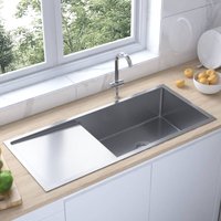 Küchenspüle Handgemachte Einbauspüle Spülen mit 1 Becken Spülbecken Edelstahl DE37450 von MAISONCHIC