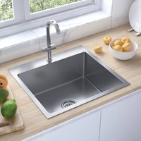 Küchenspüle Handgemachte Einbauspüle Spülen mit 1 Becken Spülbecken Edelstahl DE56274 von MAISONCHIC