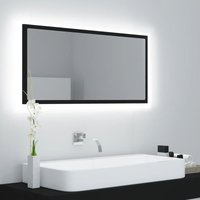Maisonchic - LED-Badspiegel,Wandspiegel,Badzimmer Spiegel Schwarz 90x8,5x37 cm Acryl AGHDE725401 von MAISONCHIC