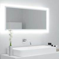 LED-Badspiegel,Wandspiegel,Badzimmer Spiegel Weiß 100x8,5x37 cm Acryl AGHDE320006 Maisonchic von MAISONCHIC