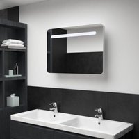 Bad-Hängeschränke - LED-Spiegelschrank Badschrank fürs Bad, 80x9,5x55 cm -BNC46678 - Weiß von BONNEVIE