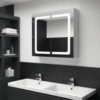 LED-Spiegelschrank,Bad Spiegelschrank,Bad Hängeschrank fürs Bad 80x12,2x68 cm CCA540878 Maisonchic von MAISONCHIC