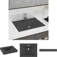 Luxus-Waschbecken,Handwaschbecken,Waschtisch mit Hahnloch Matt-Dunkelgrau 60x46 cm Keramik JDVN232847 Maisonchic von MAISONCHIC