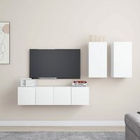 Maisonchic - 4-tlg. TV-Schrank-Set TV-Lowboards für Wohnzimmer TV-Möbel Weiß Holzwerkstoff BRYJ351791 von MAISONCHIC