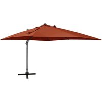 Ampelschirm,Sonnenschirm,Gartenschirm,Marktshirme mit Mast und led Terracotta-Rot 300 cm VMEC632316 Maisonchic von MAISONCHIC