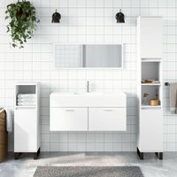 Maisonchic - Badezimmerschrank,Badschrank mit Spiegel,Aufbewahrungsschrank Weiß Holzwerkstoff VCWS242054 von MAISONCHIC