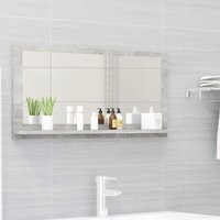 Maisonchic - Badspiegel,Wandspiegel,Badzimmer Spiegel Betongrau 80x10,5x37 cm Holzwerkstoff AGHDE183698 von MAISONCHIC