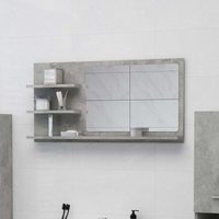 Maisonchic - Badspiegel,Wandspiegel,Badzimmer Spiegel Betongrau 90x10,5x45 cm Holzwerkstoff AGHDE519019 von MAISONCHIC