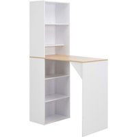 Bartisch,Essgruppe,Stehtisch mit Schrank Weiß 115x59x200 cm NCIEN54769 Maisonchic von MAISONCHIC