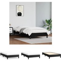 Bettgestell, Einzelbett, Bettrahmen, Schlafzimmerbett Schwarz 90x190 cm Kunstleder LLLA205570 Maisonchic von MAISONCHIC