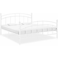 Maisonchic - Bettgestell, Schlafzimmerbett/Doppelbett, Erwachsenenbett Weiß Metall 200x200 cm XTJTE222170 von MAISONCHIC