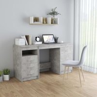 Computertisch,Schreibtisch,Bürotisch Betongrau 140x50x76 cm Holzwerkstoff VMEC938991 Maisonchic von MAISONCHIC