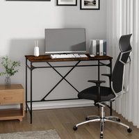 Maisonchic - Computertisch,Schreibtisch,Bürotisch Räuchereiche 100x50x75 cm Holzwerkstoff und Eisen VMEC883225 von MAISONCHIC