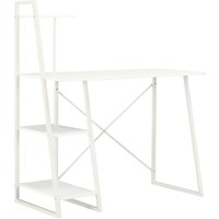 Maisonchic - Computertisch,Schreibtisch,Bürotisch mit Regaleinheit Weiß 102×50×117 cm VMEC601298 von MAISONCHIC