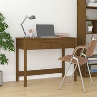 Maisonchic - Computertisch,Schreibtisch,Bürotisch mit Schubladen Honigbraun 100x50x78 cm Massivholz VMEC349428 von MAISONCHIC