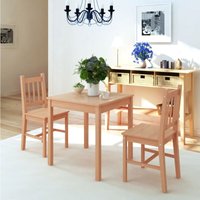 Dreiteiliges Esstisch-Set Pinienholz,Klappbarer Esszimmertisch,Küchentisch für Wohnzimmer, Esszimmer AGHDE205651 Maisonchic von MAISONCHIC