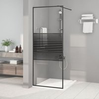 Duschwand für Begehbare Dusche,Duschtrennwand,Duschabtrennung Schwarz 80x195 cm ESG-Glas Klar CIW29069 Maisonchic von MAISONCHIC