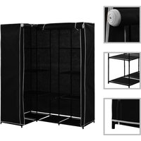 EckKleiderschrank,Aufbewahrungsschrank,Garderobe Schwarz 130 x 87 x 169 cm NCEBE625035 Maisonchic von MAISONCHIC