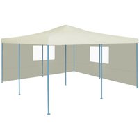 Faltpavillon Pavillon Faltbar Faltzelt für Camping/Markt/Festival mit 2 Seitenwänden 5x5 m Creme XDGN854473 Maisonchic von MAISONCHIC